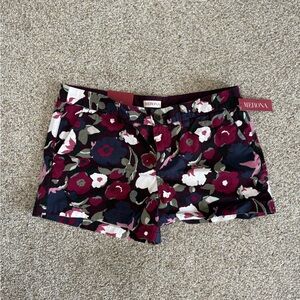 Merona Burgundy Floral Shorts